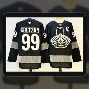Men's NHL Los Angeles Kings #99 Wayne Gretzky Black Alternate Breakaway Jersey